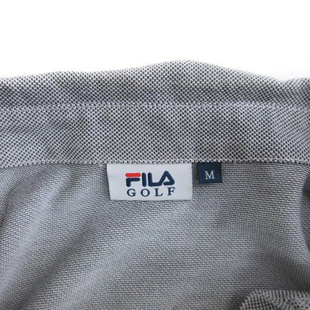 FILA(フィラ)のフィラ FILA ゴルフ ポロシャツ 半袖 フロントボタン ワッペン グレー M レディースのトップス(ポロシャツ)の商品写真