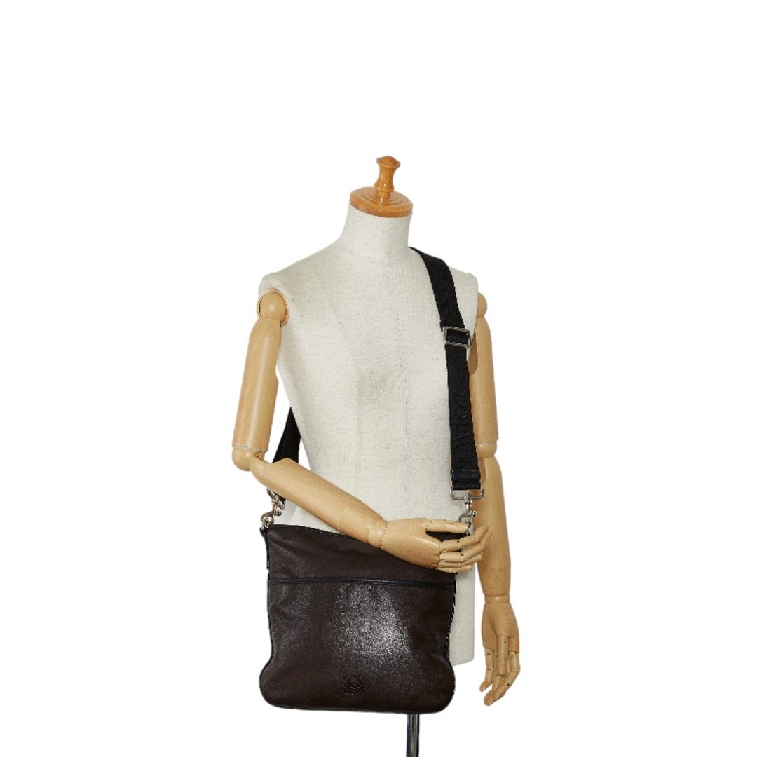 ◇美品◇ LOEWE ロエベ アナグラム ショルダーバッグ レザー 斜め掛け-