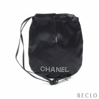 シャネル(CHANEL)の ポーチ サテン ダークネイビー シルバー金具(ポーチ)