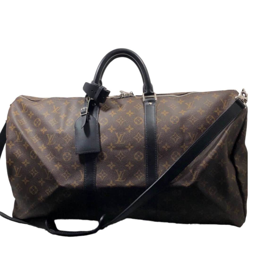 ルイ・ヴィトン LOUIS VUITTON キーポル・バンドリエール55 M56714 モノグラム・マカサー メンズ ボストンバッグ