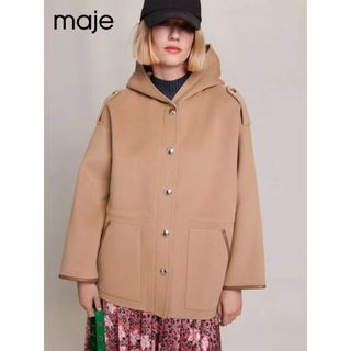 マージュ(maje)の❤️maje2023新作新品　ベージュ　コート　上品　オシャレ(ピーコート)