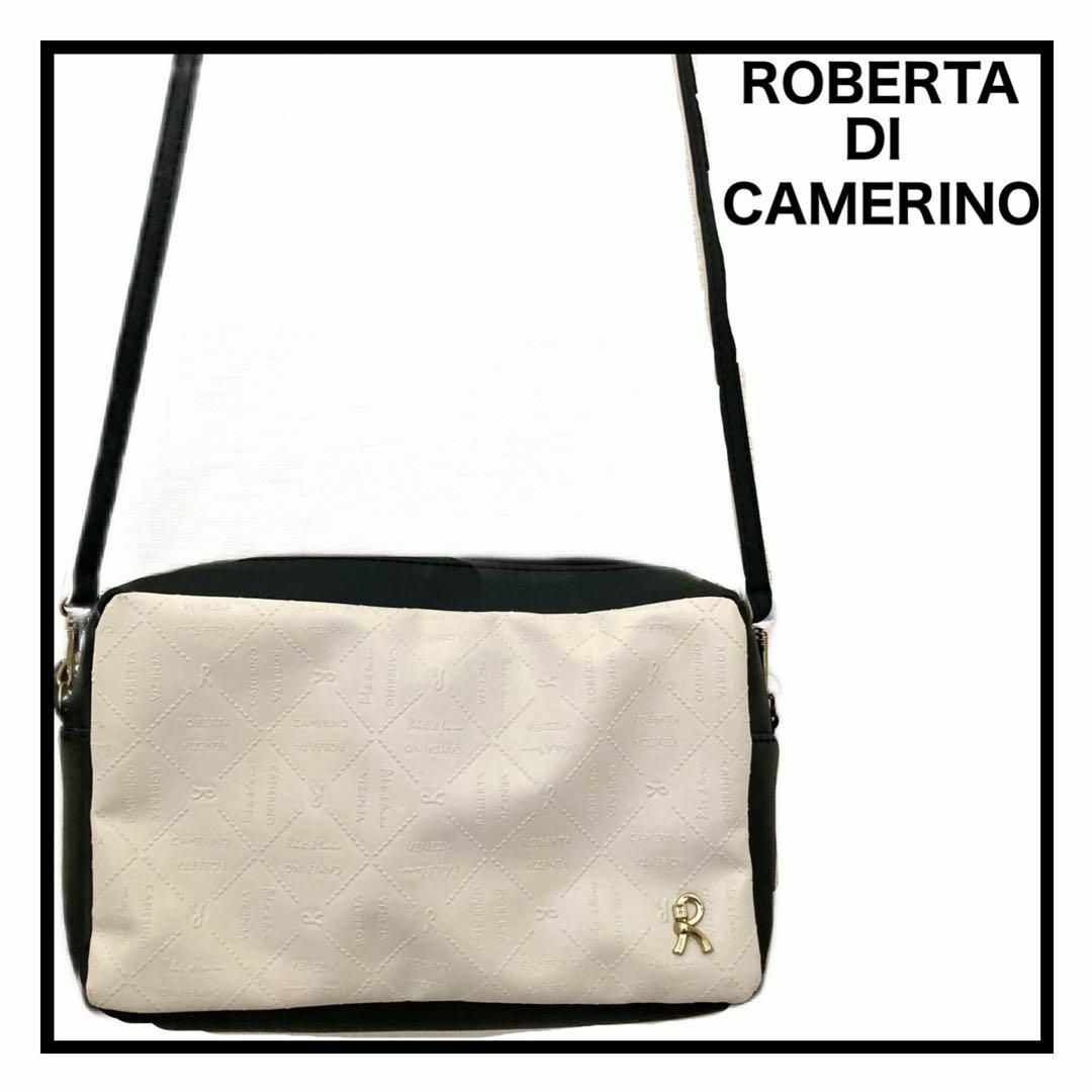 縦約28cm美品 ROBERTA DI CAMERINO ロベルタ ロゴ レザー バッグ