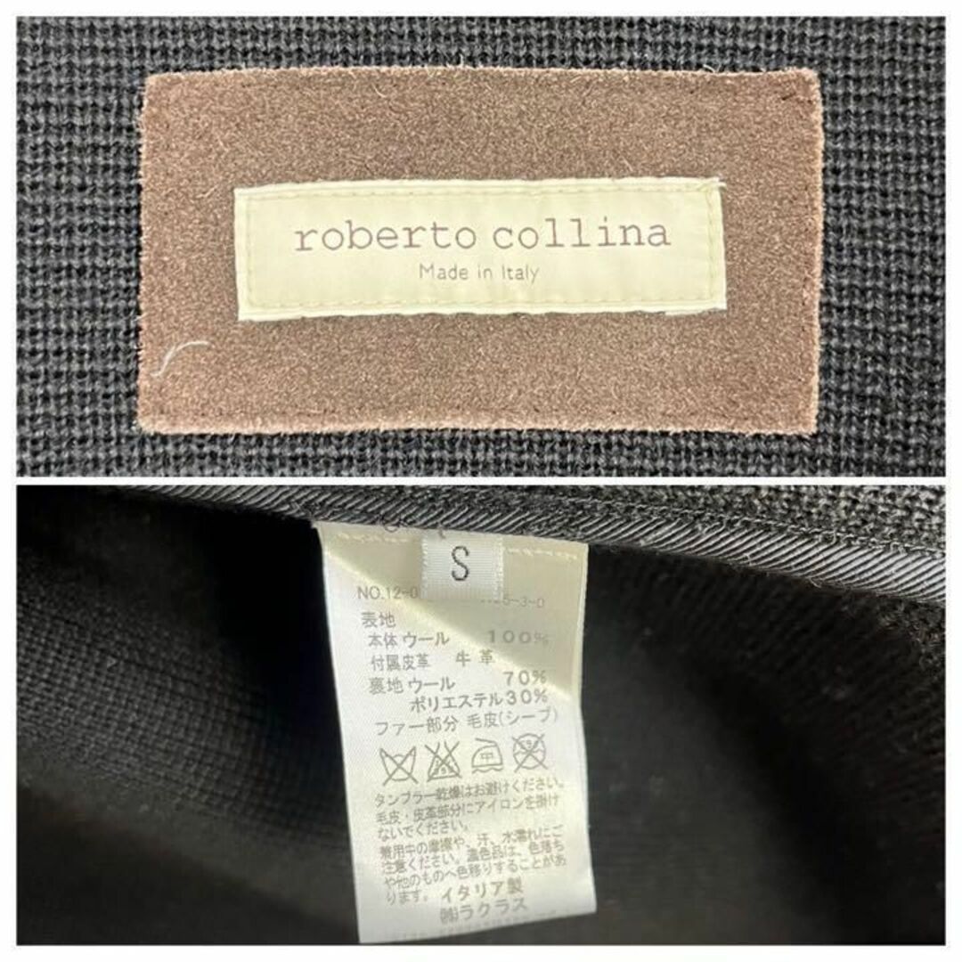 ROBERTO COLLINA(ロベルトコリーナ)の【ロベルトコリーナ】美品 イタリア製 厚手 ウールニット ダッフルコート 黒. レディースのジャケット/アウター(ダッフルコート)の商品写真