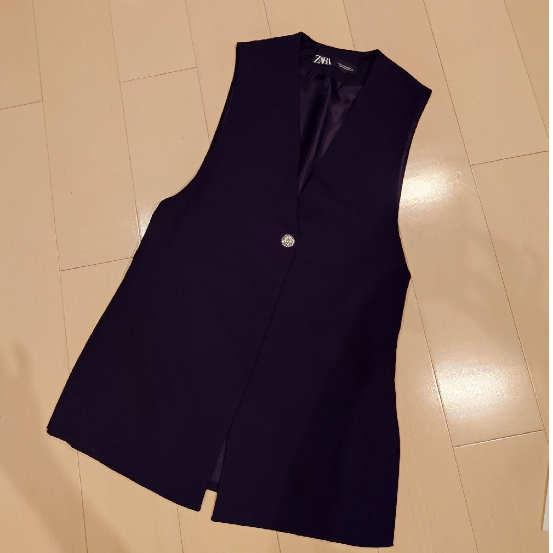 ZARA(ザラ)のZARAロングジレ レディースのトップス(ベスト/ジレ)の商品写真