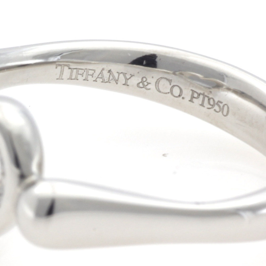 ティファニー TIFFANY&Co. リング 指輪 8号 Pt950プラチナ ダイヤモンド オープンハート レディース