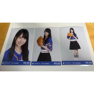 ノギザカフォーティーシックス(乃木坂46)の【4】乃木坂46 賀喜遥香 生写真 ベースボールシャツ コンプ(アイドルグッズ)