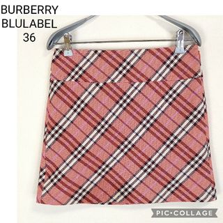 バーバリーブルーレーベル(BURBERRY BLUE LABEL)のバーバリーブルーレーベル ノバチェックスカートピンク(ミニスカート)