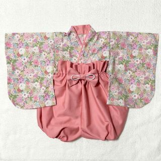 ベビー袴　ピンク　ハンドメイド　手作り(和服/着物)