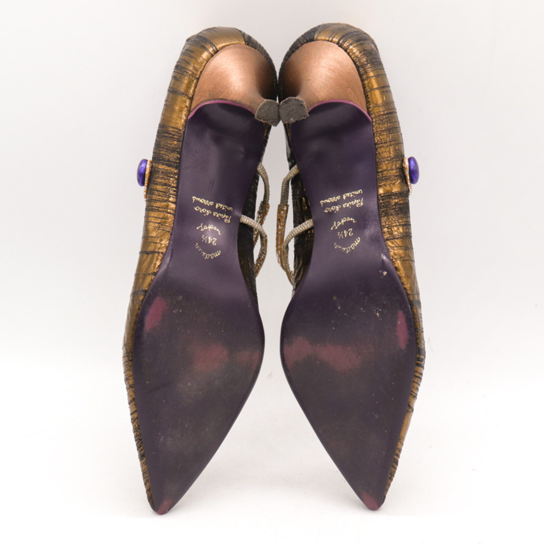 ペピータドロ パンプス ポインテッドトゥ シューズ 靴 ユナイテッドアローズ レディース 24.5cmサイズ ゴールド Pepita d'oro レディースの靴/シューズ(ハイヒール/パンプス)の商品写真