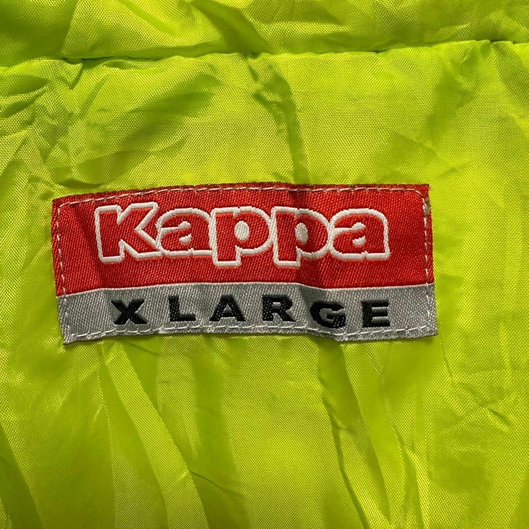 Kappa(カッパ)のカッパ　kappa メンズ　ダウンジャケット　黒　ワンポイントロゴ　XL 古着 メンズのジャケット/アウター(ダウンジャケット)の商品写真