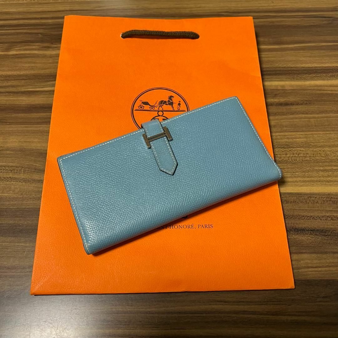 Hermes - ⭐️美品⭐️HERMES エルメス 財布 ベアン スフレ ブルー