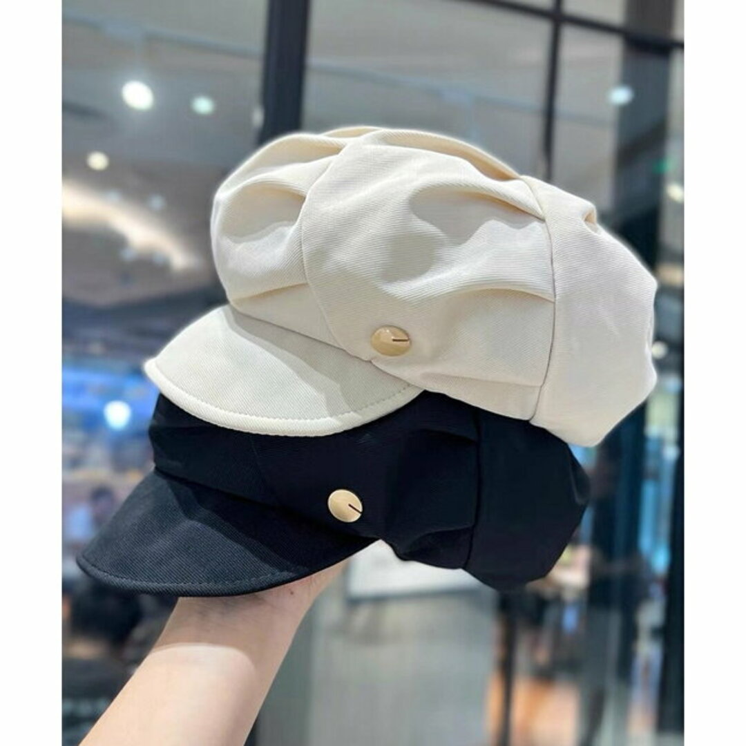 【ホワイト】【Dewlily】ワンポイントキャスケット レディースの帽子(キャスケット)の商品写真