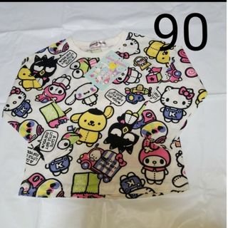 サンリオ(サンリオ)の90cm　長袖Tシャツ　サンリオオールスターズ(Tシャツ/カットソー)