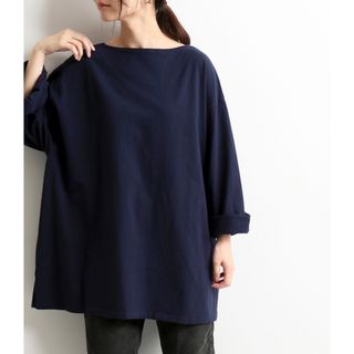 スローブイエナ(SLOBE IENA)のスローブイエナ　ビックシルエットTシャツ　ネイビー(カットソー(長袖/七分))