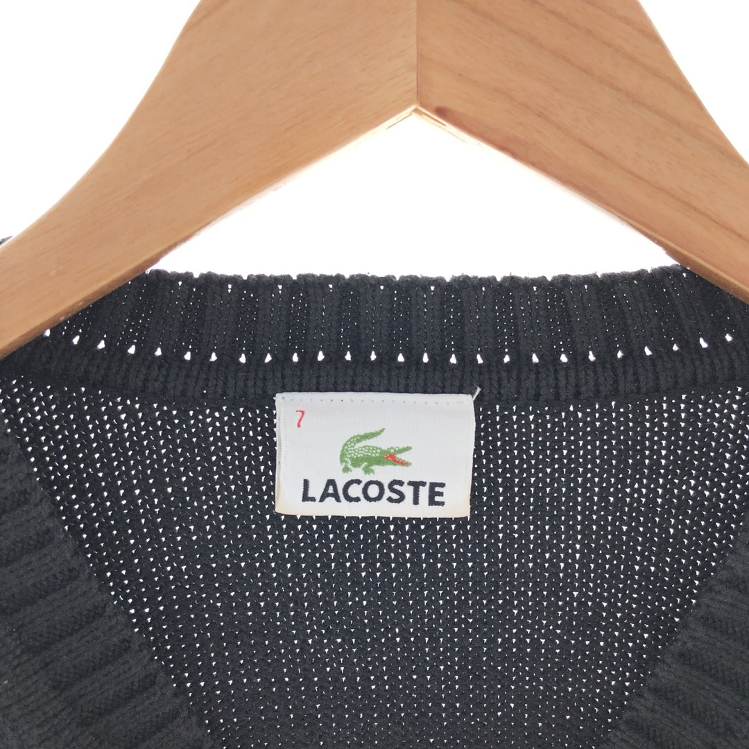 LACOSTE(ラコステ)の古着 ラコステ LACOSTE Vネック コットンニットセーター メンズXL /taa001485 メンズのトップス(ニット/セーター)の商品写真