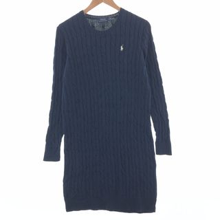 ラルフローレン(Ralph Lauren)のデッドストック DEADSTOCK ラルフローレン Ralph Lauren POLO RALPH LAUREN ケーブル編み コットンニットワンピース レディースM /taa002070(その他)