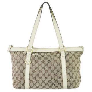 グッチ(Gucci)の本物 グッチ GUCCI アビー GGキャンバス トートバッグ ハンドバッグ ベージュ 141470 Abbey バッグ 中古(トートバッグ)