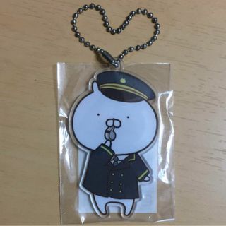 ★東京駅店限定完売品 うさまる ボールチェーンアクリルキーホルダー 駅長 新品★(キャラクターグッズ)