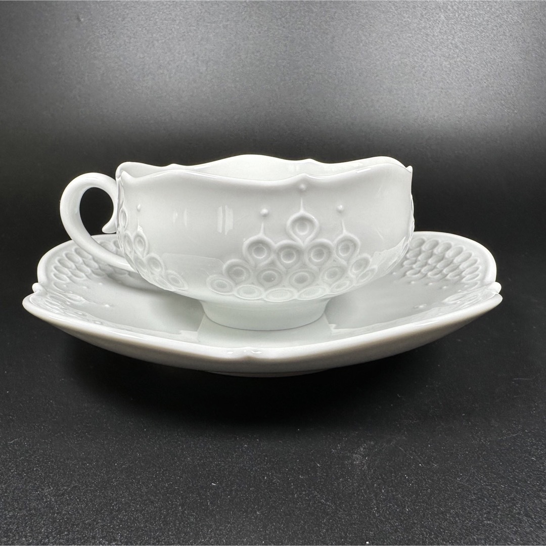 MEISSEN - 新品 マイセン ホワイトレリーフのティーカップ&ソーサー1客 ...