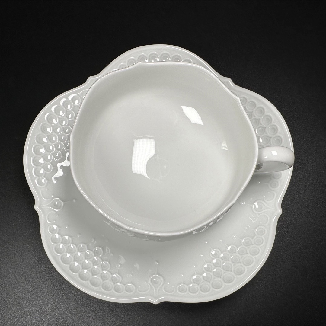 MEISSEN - 新品 マイセン ホワイトレリーフのティーカップ&ソーサー1客