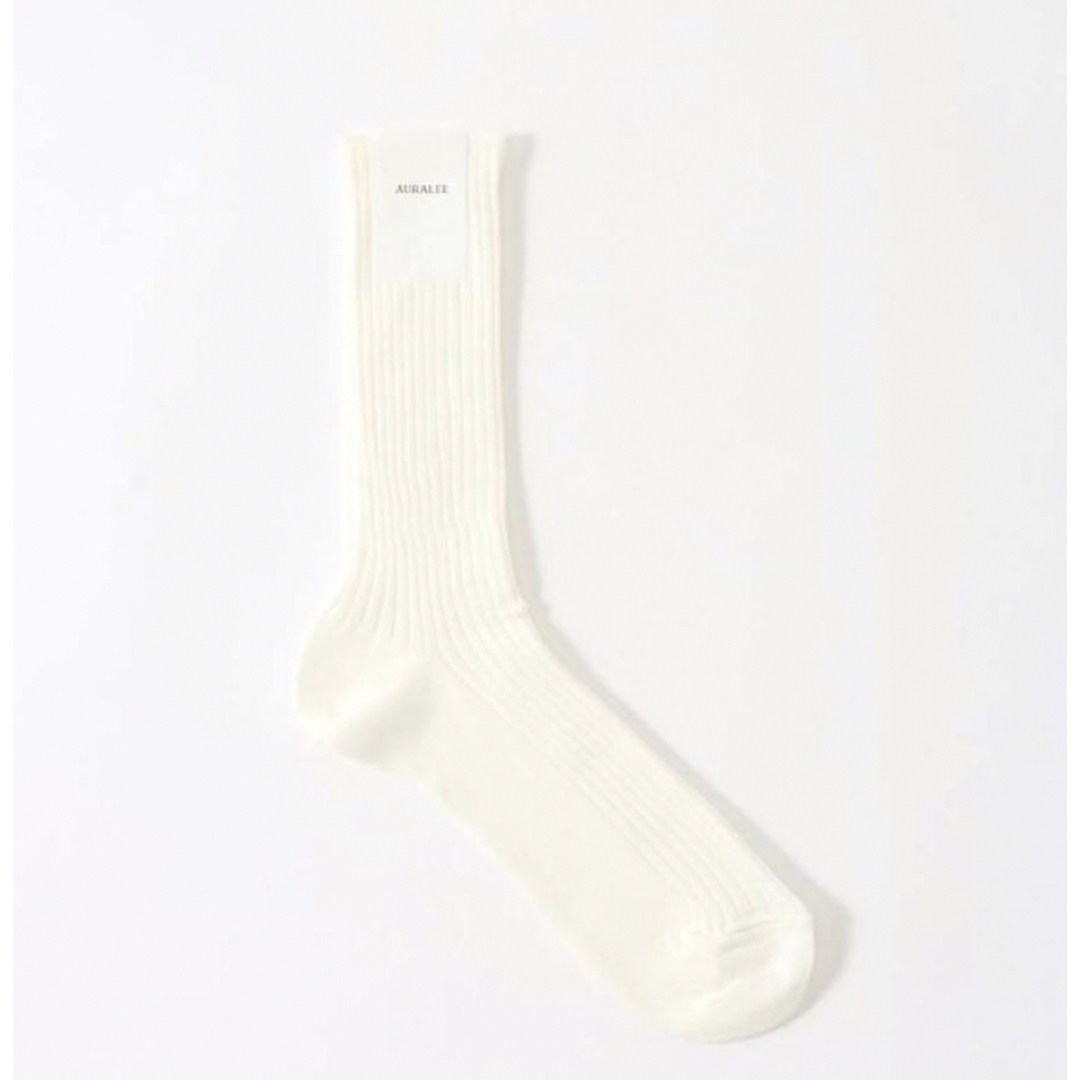 AURALEE(オーラリー)のAURALEE オーラリーGIZA HIGH GAUGE SOX リブソックス レディースのレッグウェア(ソックス)の商品写真