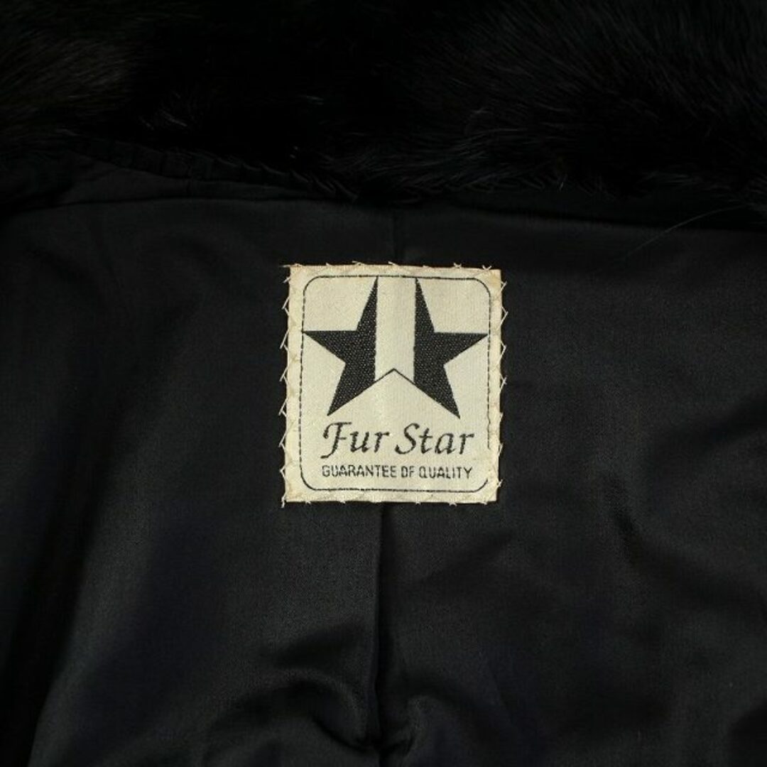 ファースター ダークミンク コート ジャケット ショート 毛皮 黒 ブラック