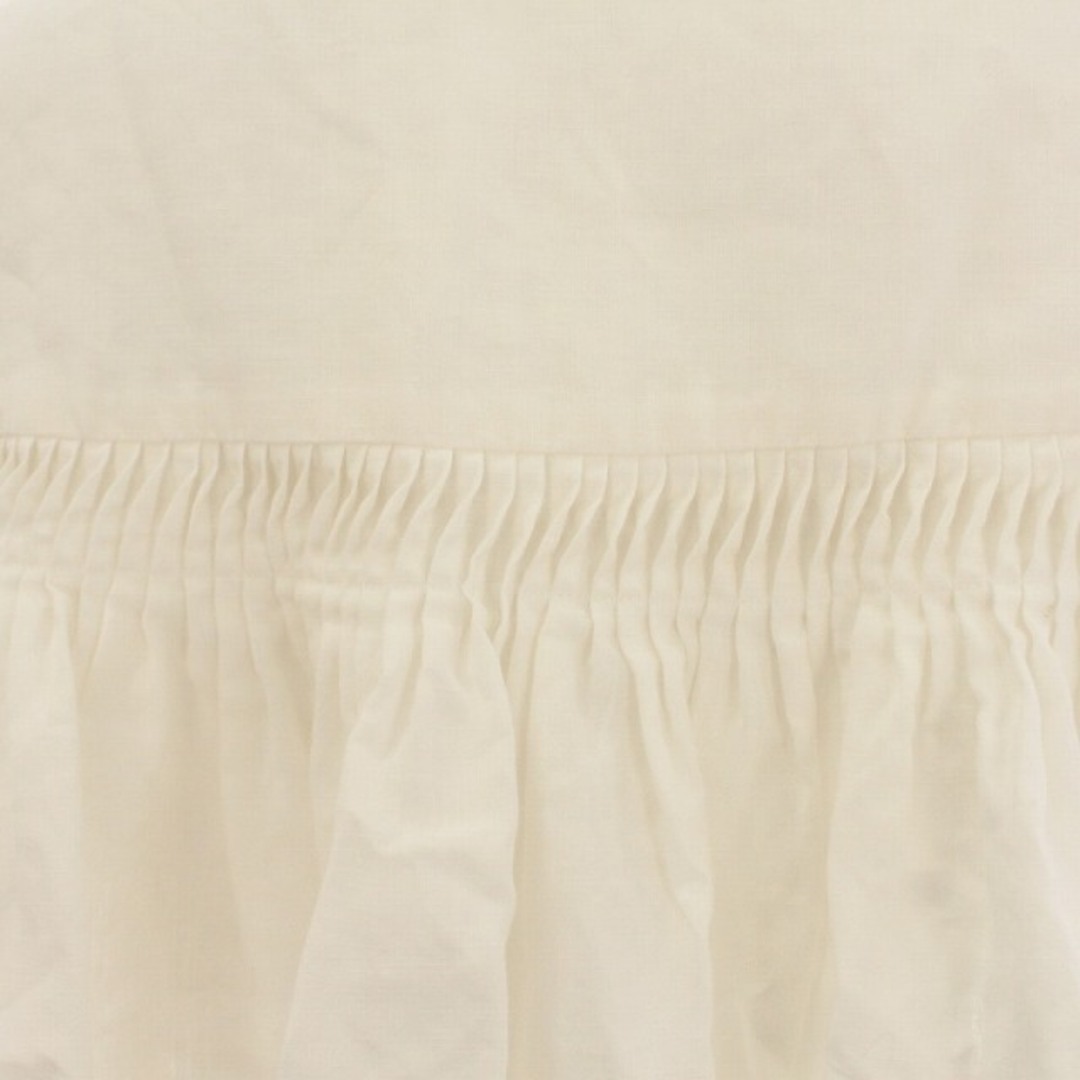 Scye(サイ)のサイ ピンタックブラウス シャツ 半袖 麻 リネン 36 S 白 ホワイト レディースのトップス(シャツ/ブラウス(半袖/袖なし))の商品写真