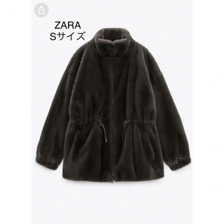 【極美品】ZARA ファーコート　ブラック　もこもこアウター
