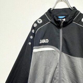 JAKO メンズ　トラックジャケット　ジャージ　S ワンポイントロゴ　黒　古着(ジャージ)