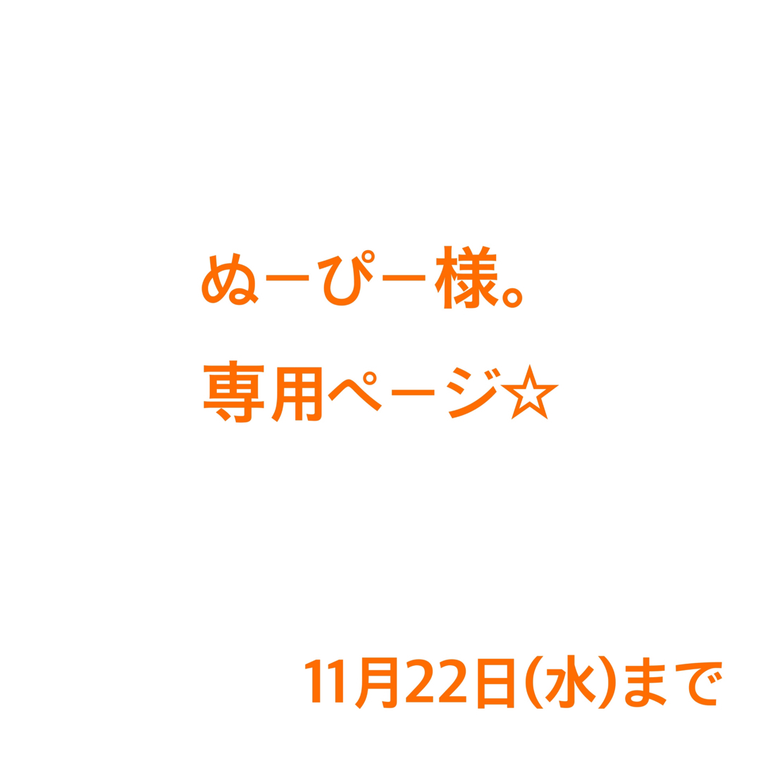 ぬーぴー◎さま専用ページ