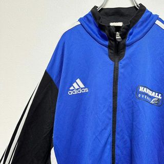 アディダス(adidas)のアディダス　adidas トラックジャケット　青　ハンドボール　ワンポイントロゴ(ジャージ)