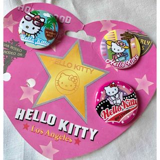 ハローキティ(ハローキティ)のHelloKitty ハローキティアメリカ缶バッジ(キャラクターグッズ)