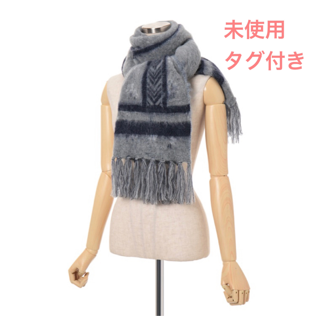 mame(マメ)の【未使用】 mame osmanthus motif knitted scarf レディースのファッション小物(マフラー/ショール)の商品写真