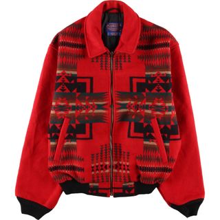 ペンドルトン(PENDLETON)の古着 ペンドルトン PENDLETON HIGH GRADE WESTERN WEAR 総柄 ネイティブ柄 ウールジャケット USA製 メンズM /eaa393239(その他)