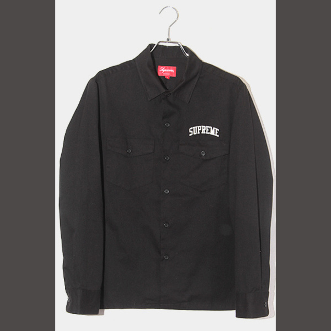 16AW Supreme Arc Logo Work Shirt Black