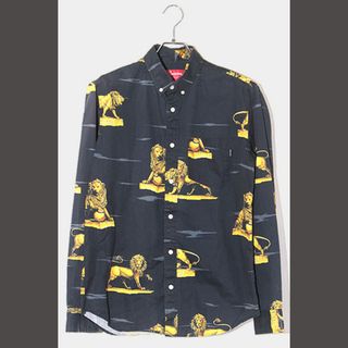 Supreme シュプリーム カジュアルシャツ S 黄x紺(チェック)