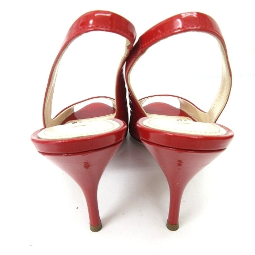 PRADA(プラダ)のプラダ PRADA ストラップ パンプス レッド 37 1/2 約24.5cm レディースの靴/シューズ(ハイヒール/パンプス)の商品写真