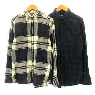 ユニクロ(UNIQLO)のユニクロ UNIQLO チェックシャツ ２点セット シャツ 長袖 S-M(シャツ)