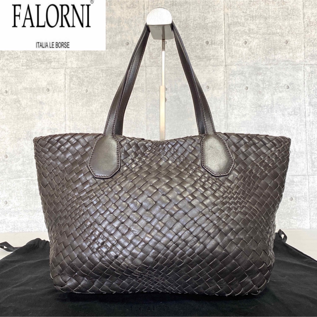 FALORNI - 【美品】FALORNI イントレチャート ダークブラウン