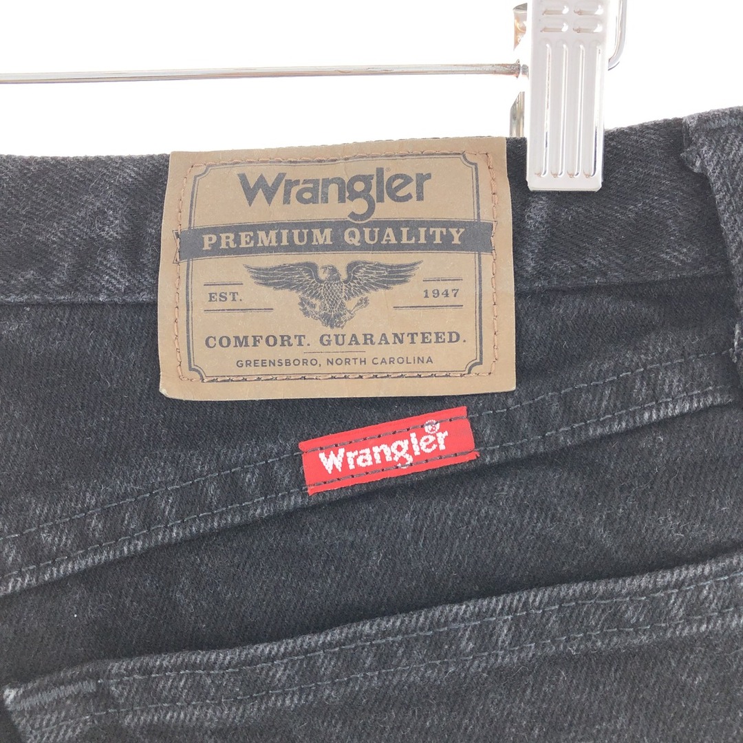 Wrangler ラングラー ストレート ブラックデニムパンツ ジーンズ  メンズW32