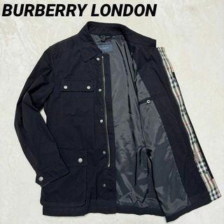 バーバリー(BURBERRY)の定価15万⭐️未使用⭐️希少品　バーバリーロンドン　ブルゾン　ノバチェック　黒(ステンカラーコート)