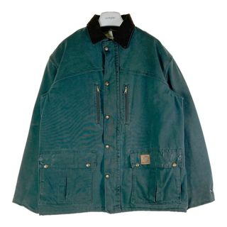 カーハート(carhartt)の★Carhartt カーハート C10HTG ダック地 ブランケットコート USA製 ワークジャケット 青緑 BLUE GREEN sizeM(フライトジャケット)