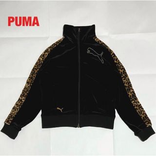 プーマ(PUMA)の【希少】PUMA　ベロアジャケット　トラックジャケット　ピューマ　ヒョウ柄　刺繍(ジャージ)