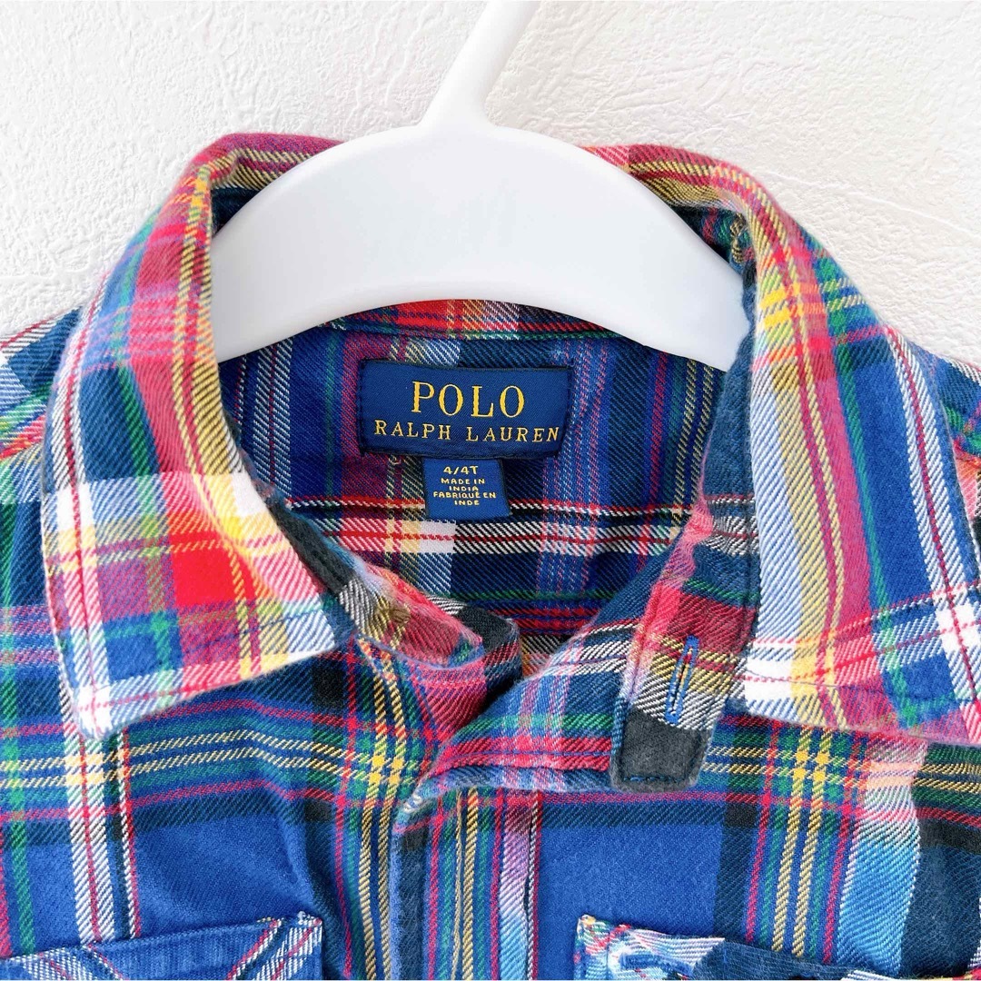 POLO RALPH LAUREN - チェックシャツ＊長袖シャツ＊４Ｔ＊ラルフ ...