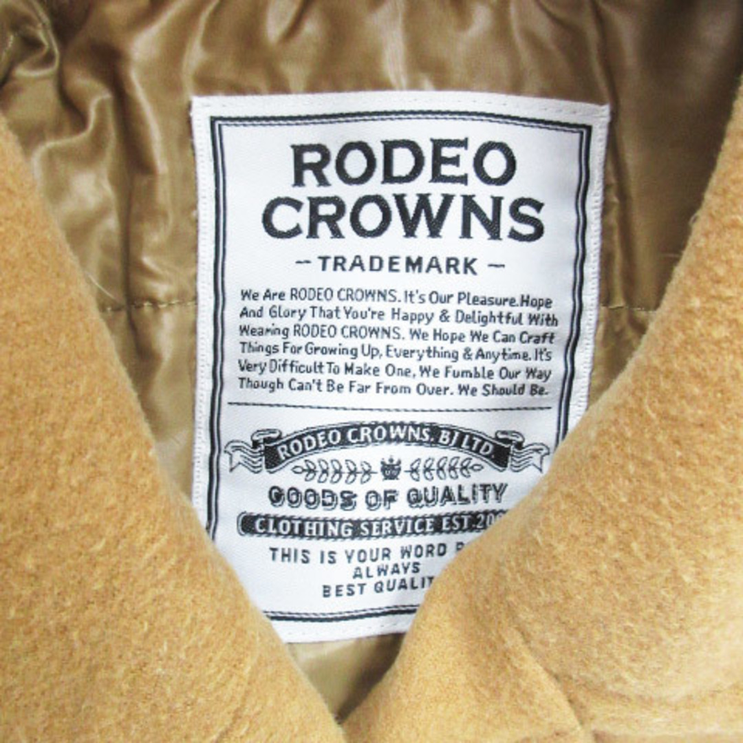 RODEO CROWNS(ロデオクラウンズ)のロデオクラウンズ Pコート ピーコート ミドル丈 ダブルボタン M ベージュ レディースのジャケット/アウター(ピーコート)の商品写真