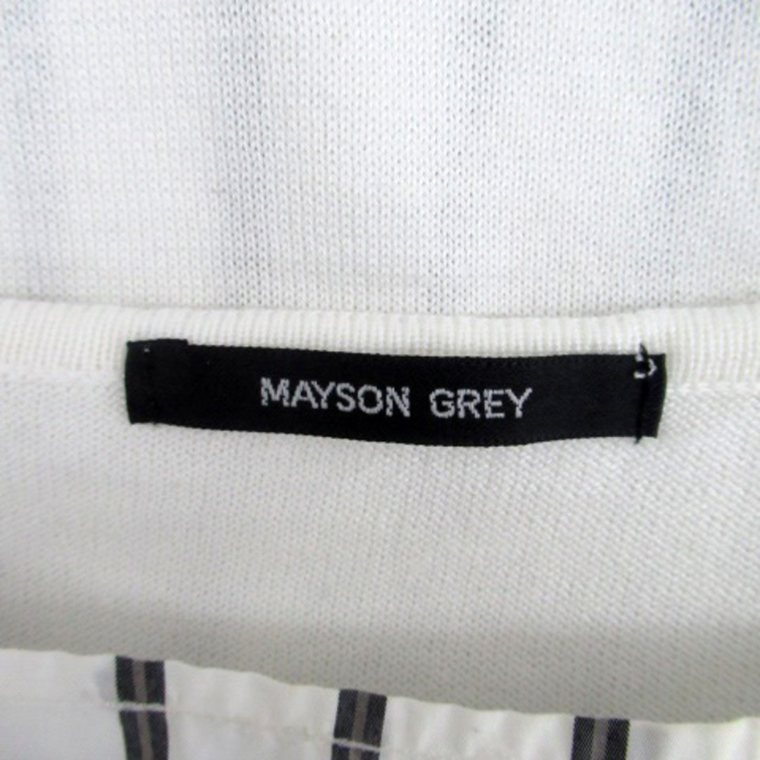 MAYSON GREY(メイソングレイ)のメイソングレイ ニット カットソー ストライプ柄 切替 2 オフホワイト レディースのトップス(ニット/セーター)の商品写真