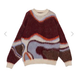 アメリヴィンテージ(Ameri VINTAGE)の限定値下げ！BODY LINE ABORIGINE ART KNIT TOP(ニット/セーター)