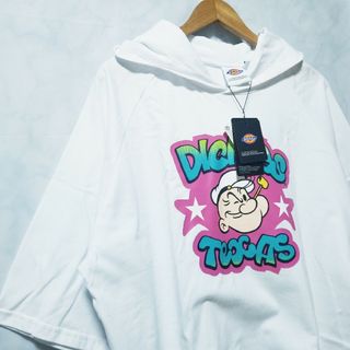 ディッキーズ(Dickies)のPOPEYE　/　Dickies　コラボ　新品　パーカー　白　XLサイズ　訳あり(パーカー)