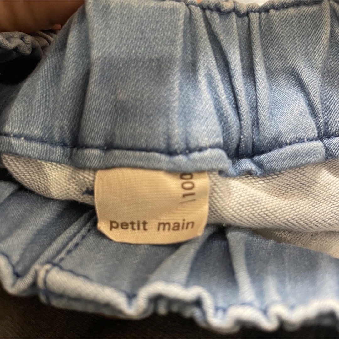 petit main(プティマイン)のプティマイン　100cm デニム　パンツ キッズ/ベビー/マタニティのキッズ服男の子用(90cm~)(パンツ/スパッツ)の商品写真