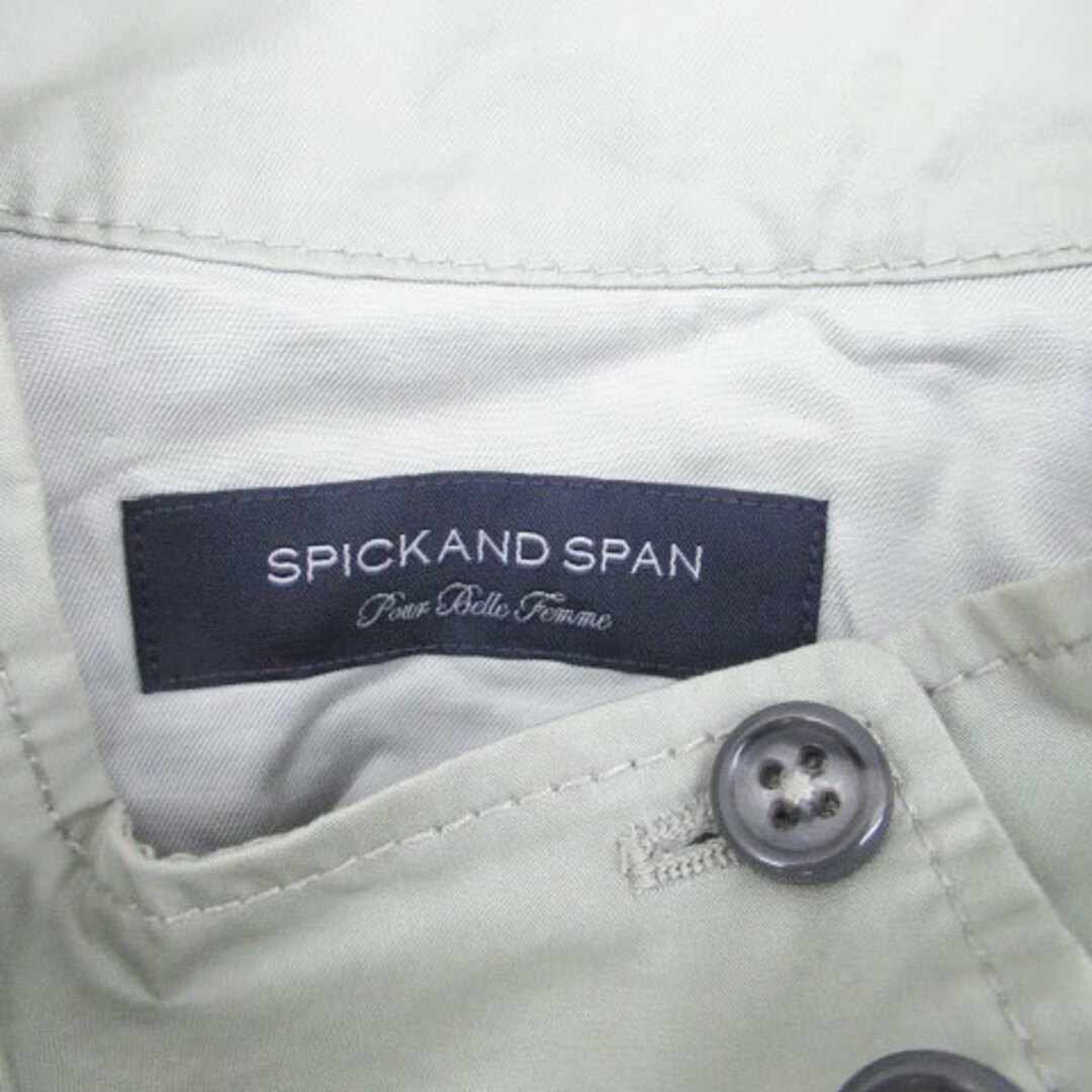 Spick & Span(スピックアンドスパン)のスピック&スパン ジャケット スタンドカラー ミドル丈 ミントグリーン レディースのジャケット/アウター(その他)の商品写真